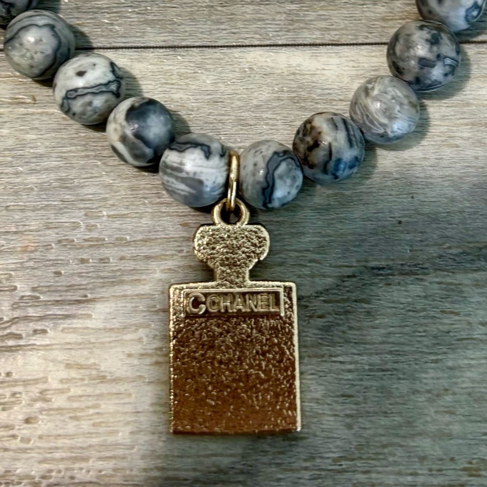 Authentic Picasso Jasper Bracelet with Elegant CC Chanel Design perfume bottle! - Picture 2 of 2